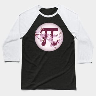 Math Day : Pi Symbol with Floral Pattern Baseball T-Shirt